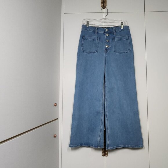 point sur Denim - Point Sur Wide-Leg Crop Jeans Women's Size 29